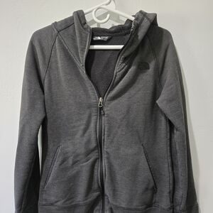 The North Face Gray Zip-Up Jacket with Hood